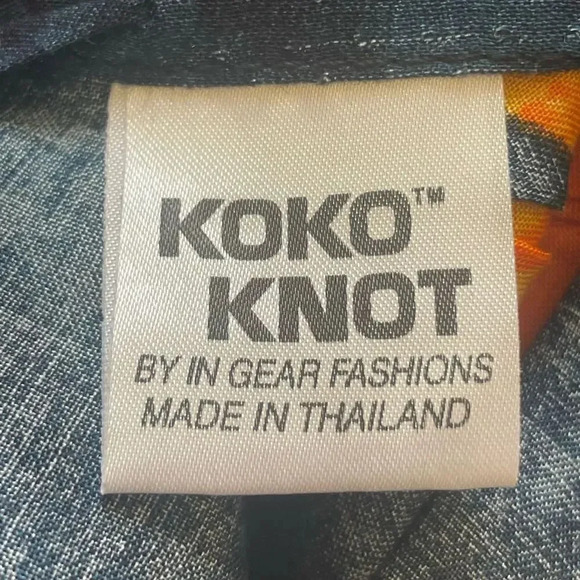 КОКO KNOT Navy Yellow Sunflowers Bovelty Print Boho Festival Cover Up #1643 - Picture 5 of 9